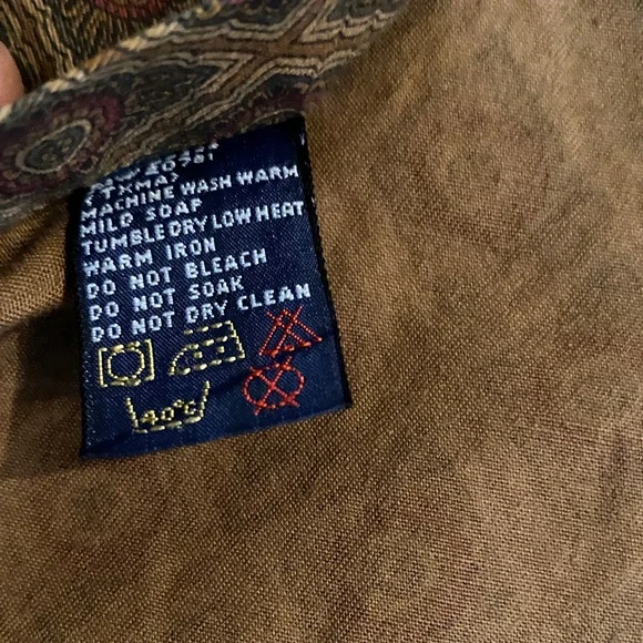 90sTommy Hilfiger Men's Brown Geometric Shirt Xl - Picture 2 of 5